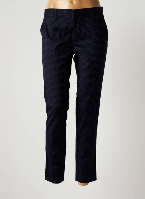 Pantalon chino tissage popeline taille normale bleu TEDDY SMITH femme