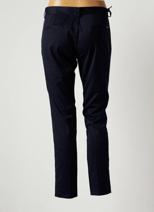 Pantalon chino tissage popeline taille normale bleu TEDDY SMITH femme