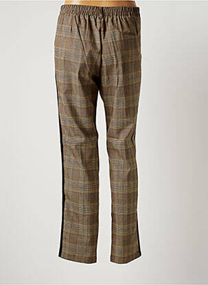 Pantalon chino broderie galons latéraux taille normale marron GRACE & MILA femme