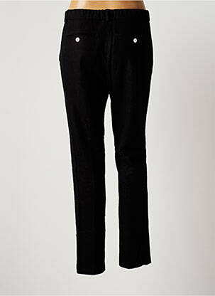 Pantalon chino fermeture zippée sous rabat boutonné taille normale noir MAISON LAB femme