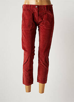 Pantacourt stretch taille normale rouge JOHANNA PARIS femme