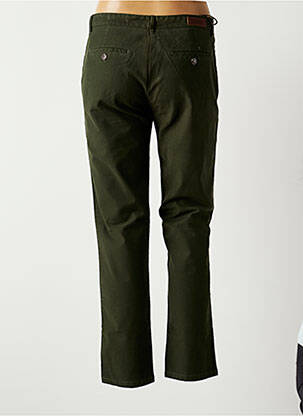 Pantalon chino tissage popeline taille normale vert REIKO femme