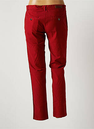 Pantalon chino tissage popeline taille normale rouge REIKO femme