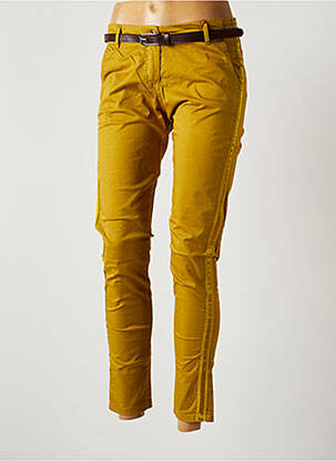 Pantalon droit stretch taille normale orange JOHANNA PARIS femme
