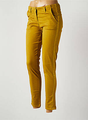 Pantalon slim tissage popeline taille normale orange JOHANNA PARIS femme