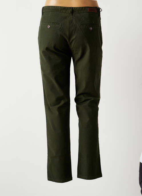 Pantalon chino tissage popeline taille normale vert REIKO femme