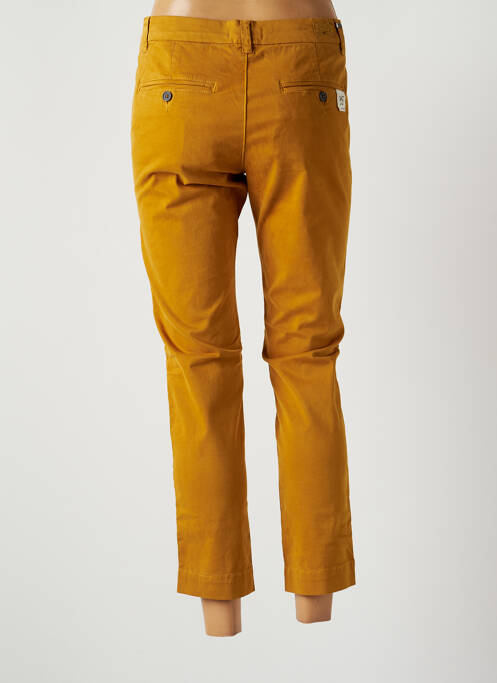 Pantalon chino broderie galons latéraux taille normale jaune MKT STUDIO femme