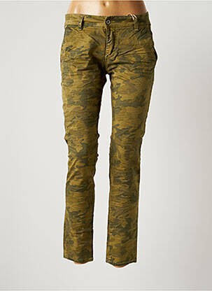 Pantalon slim taille basse taille basse vert PLEASE femme