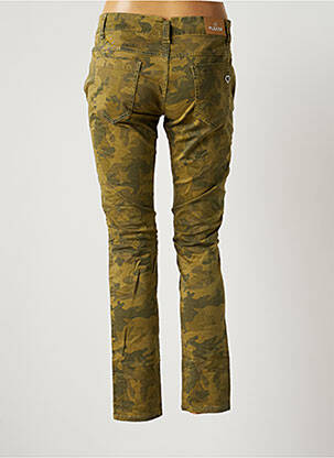 Pantalon slim taille basse taille basse vert PLEASE femme