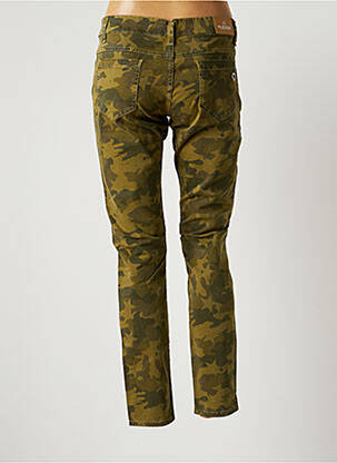 Pantalon slim taille basse taille basse vert PLEASE femme