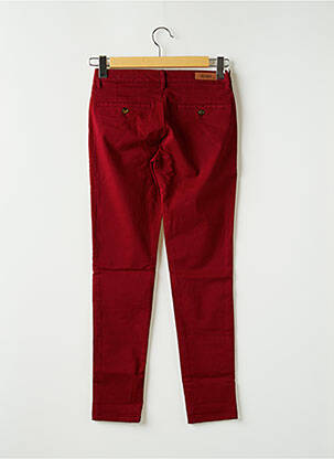 Pantalon chino taille basse taille basse rouge REIKO femme
