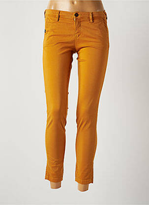 Pantalon 7/8 stretch taille basse jaune TEDDY SMITH femme