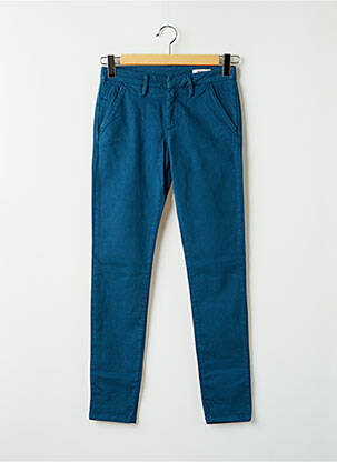 Pantalon chino taille basse taille basse bleu REIKO femme