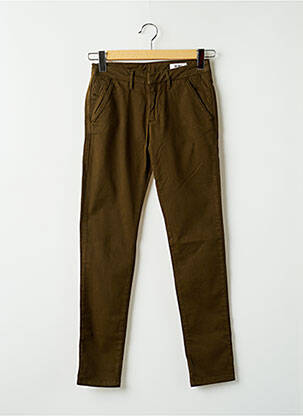 Pantalon chino taille basse taille basse vert REIKO femme