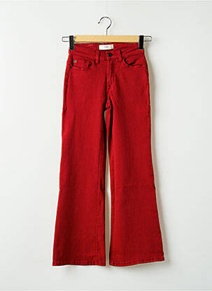Pantalon flare rouge ICHI pour femme