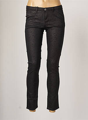 Pantalon slim tissage popeline taille normale noir SCHOOL RAG femme