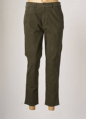 Pantalon chino tissage popeline taille normale vert REIKO femme