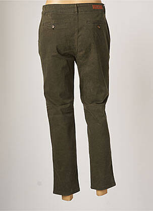 Pantalon chino tissage popeline taille normale vert REIKO femme