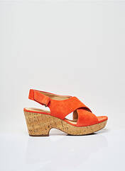 Sandales/Nu pieds orange CLARKS pour femme seconde vue
