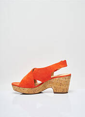 Sandales/Nu pieds orange CLARKS pour femme seconde vue