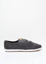 Baskets matière lisse bout rond gris LAFEYT homme