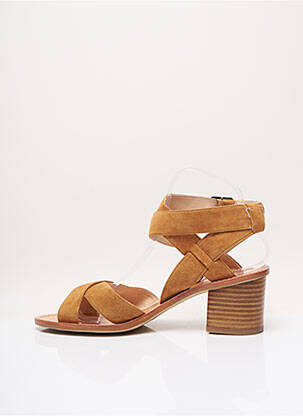 Sandales/nu pieds fermeture boucle(s) talon de 4 à 6cm marron MELLOW YELLOW femme