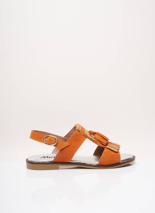Sandales/Nu pieds orange MYMA pour femme