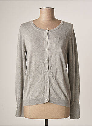 Gilet manches longues resserrée sur le bas gris BREIZH ANGEL femme