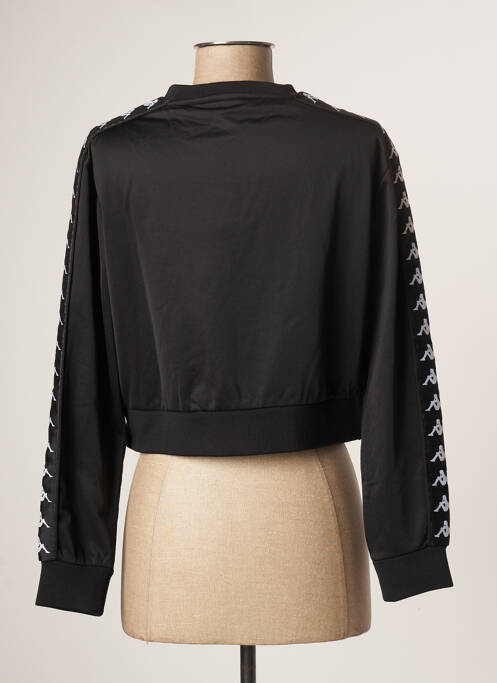 Sweat-shirt finition bords-côtes manches longues noir KAPPA femme