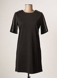 Robe courte fermeture zippée au dos manches courtes noir MOLLY BRACKEN femme
