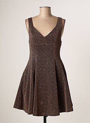 Robe courte sans manche sans manche marron MOLLY BRACKEN femme