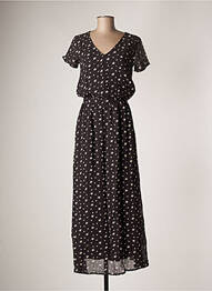 Robe longue manches courtes manches courtes noir SCHOOL RAG femme