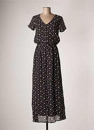Robe longue manches courtes manches courtes noir SCHOOL RAG femme