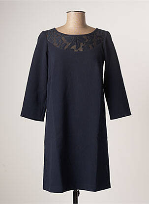 Robe courte manches 3/4 manches 3/4 bleu DEUX TWO femme