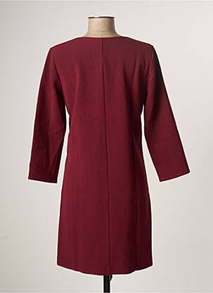 Robe courte manches 3/4 manches 3/4 rouge DEUX TWO femme