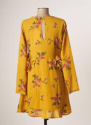 Robe courte manches longues manches longues jaune GRACE & MILA femme