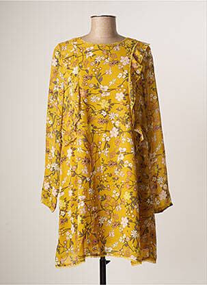 Robe courte jaune GRACE & MILA pour femme