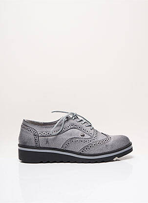 Derbies fermeture lacets talon plat jusqu'à 3cm gris LES P'TITES BOMBES femme