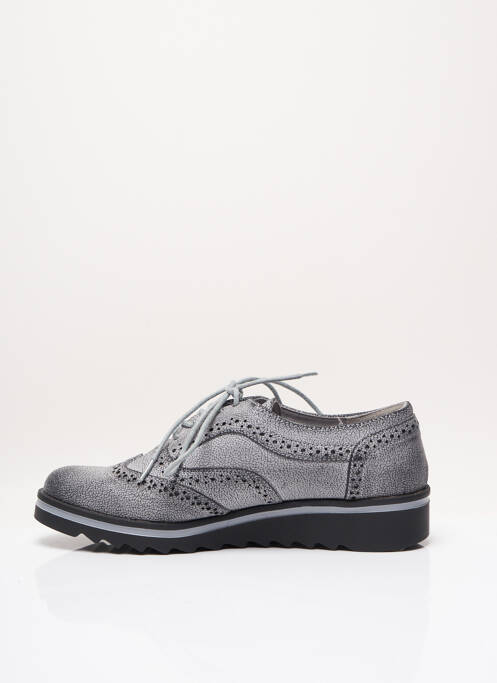 Derbies fermeture lacets talon plat jusqu'à 3cm gris LES P'TITES BOMBES femme