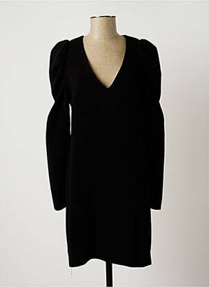 Robe courte manches longues manches longues noir OPULLENCE femme