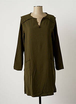 Robe mi-longue manches longues manches longues vert PEPE JEANS femme