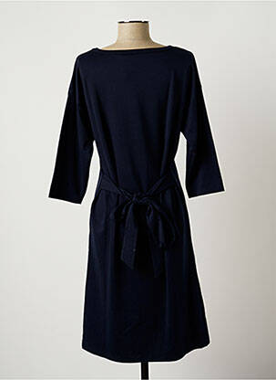 Robe mi-longue manches 3/4 manches 3/4 bleu ICHI femme