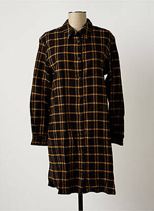 Robe mi-longue manches longues manches longues noir SCOTCH & SODA femme