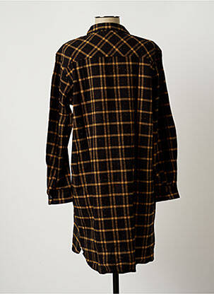 Robe mi-longue manches longues manches longues noir SCOTCH & SODA femme