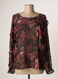 Blouse légère et transparente manches longues noir ICHI femme