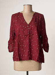 Blouse manches 3/4 manches 3/4 rouge KAPORAL femme