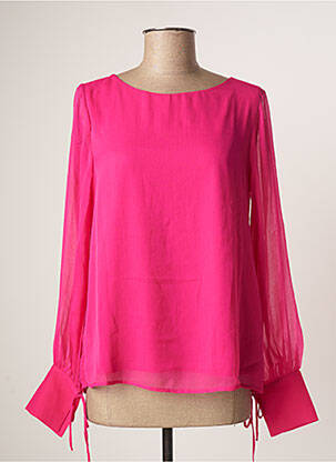 Blouse fermeture boutonnée au dos manches longues rose VILA femme