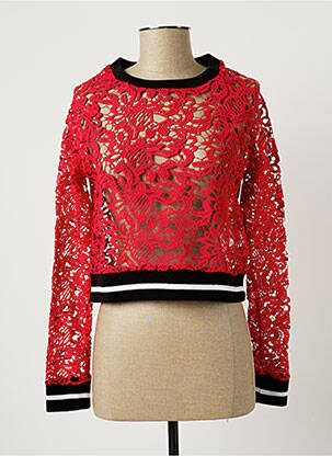 Sweat-shirt manches longues manches longues rose TEDDY SMITH femme