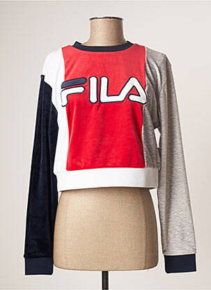 Sweat-shirt stretch manches longues rouge FILA femme