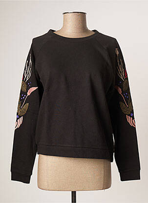 Sweat-shirt noir ICHI pour femme